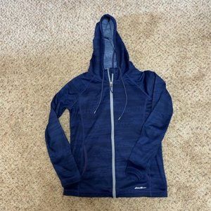 Eddie Bauer FREEHEAT Blue Lightweight Hooded Jacket - S